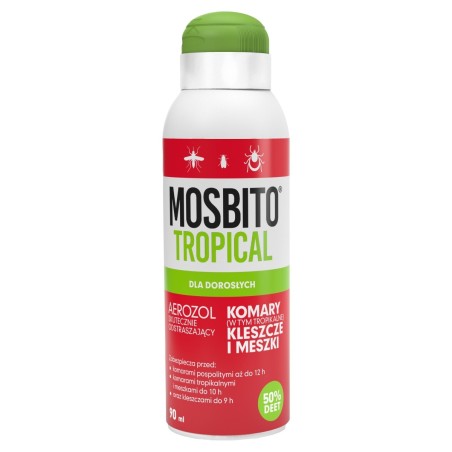 Mosbito Tropical Aerozol skutecznie odstraszający komary kleszcze i meszki 90 ml