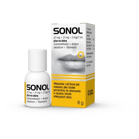 Sonol Liquide pour la peau 21 mg + 21 mg + 2 mg/1 ml 8 g