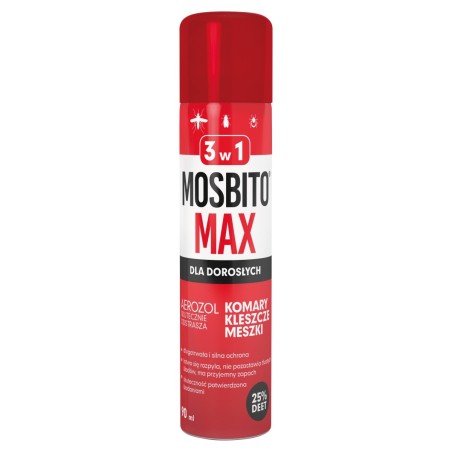 Mosbito Max Spray odstraszający komary meszki i kleszcze 90 ml