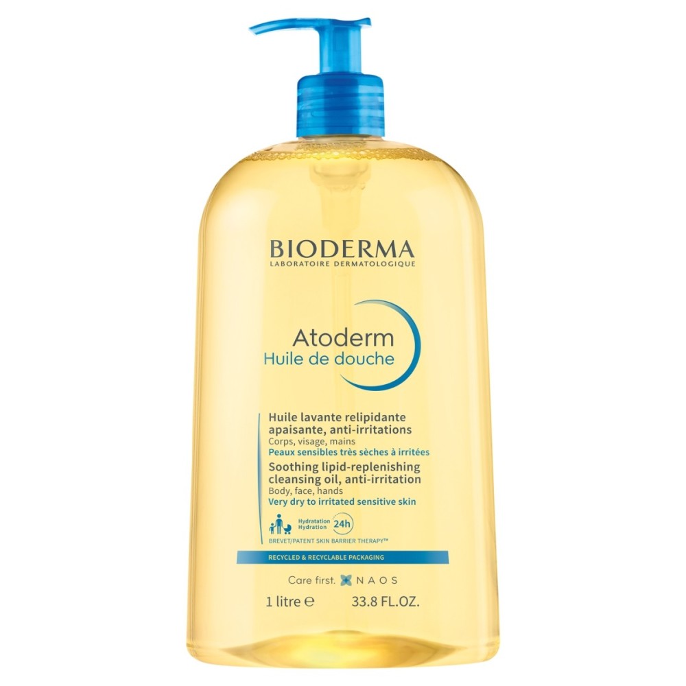 Bioderma Atoderm Olejek do mycia skóry przeciw podrażnieniom dla skóry suchej i atopowej 1 l