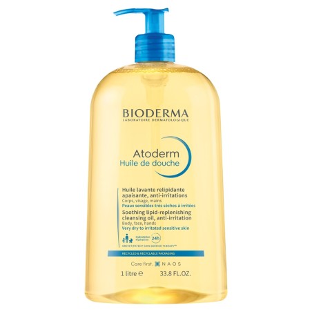 Bioderma Atoderm Olejek do mycia skóry przeciw podrażnieniom dla skóry suchej i atopowej 1 l