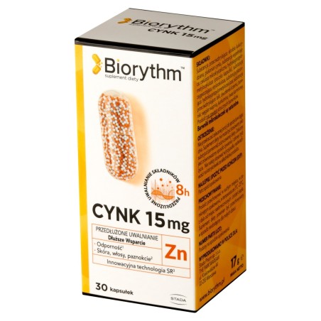 Biorythm Nahrungsergänzungsmittel Zink 15 mg 17 g (30 Stück)