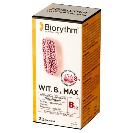 Biorythm Suplemento dietético vitamina B12 max 17 g (30 piezas)