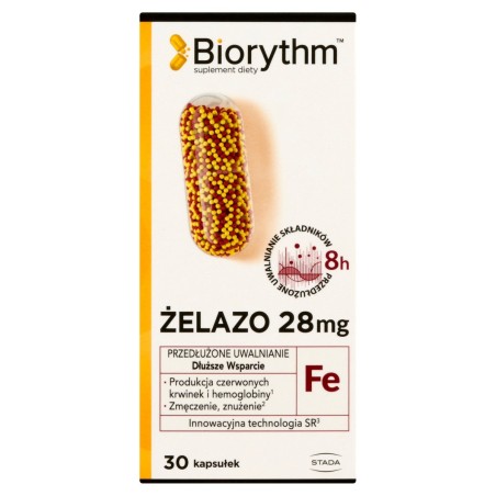 Biorythm Dietary supplement iron 28 mg 30 pieces