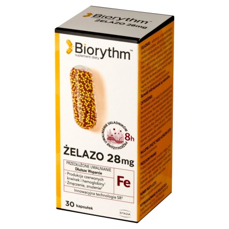 Biorythm Doplněk stravy železo 28 mg 30 kusů