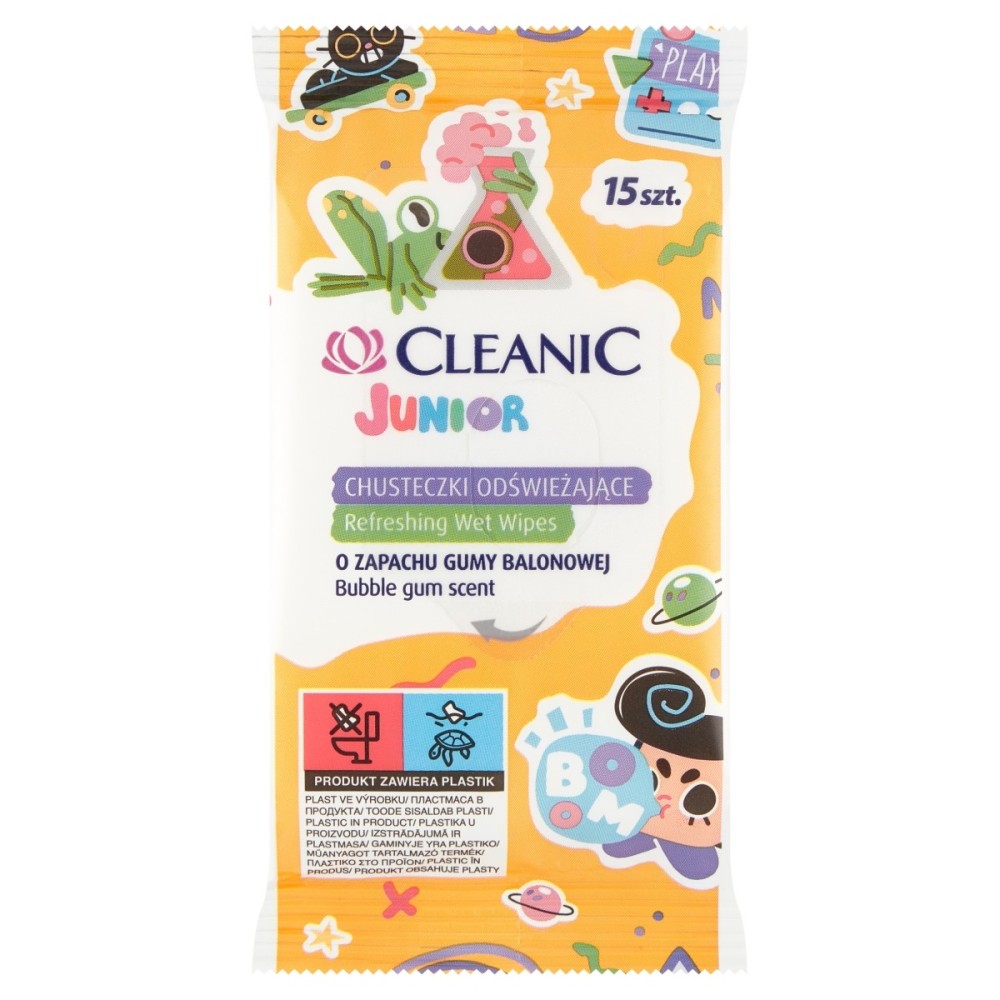 Cleanic Junior Refreshing wipes 15 pieces