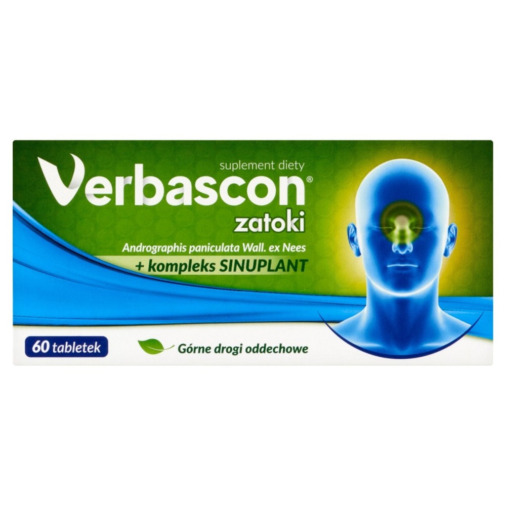 Verbascon zatoki Suplement diety 43,2 g (60 x 0,72 g)