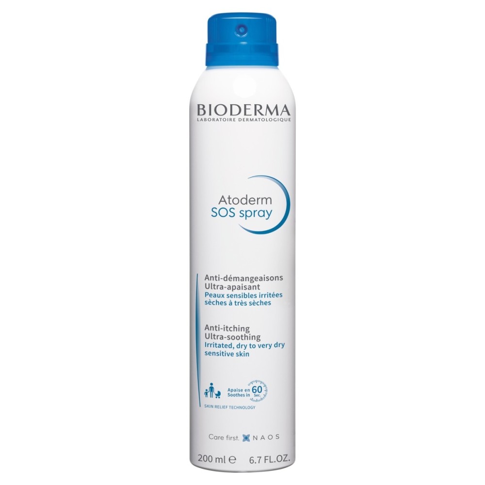 Bioderma Atoderm Spray lenitivo antiprurito per pelli molto secche 200 ml