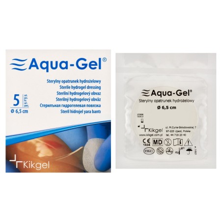 Aqua-Gel Apósito de hidrogel estéril Ø 6,5 cm 5 piezas