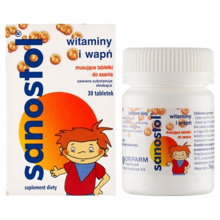 Sanostol vitamine e calcio Integratore alimentare 36 g (30 pezzi)