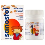 Sanostol witaminy i wapń Suplement diety 36 g (30 sztuk)