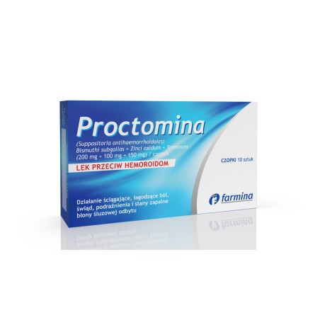 Proctomina rectal plug. 0.2g+0.1g+0.15g 1