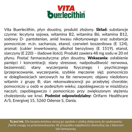 Vita Buerlecithin Liquide buvable 1000 ml