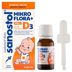 Sanostol Suplement diety krople mikroflora + D₃ 400 j. m. 8 ml