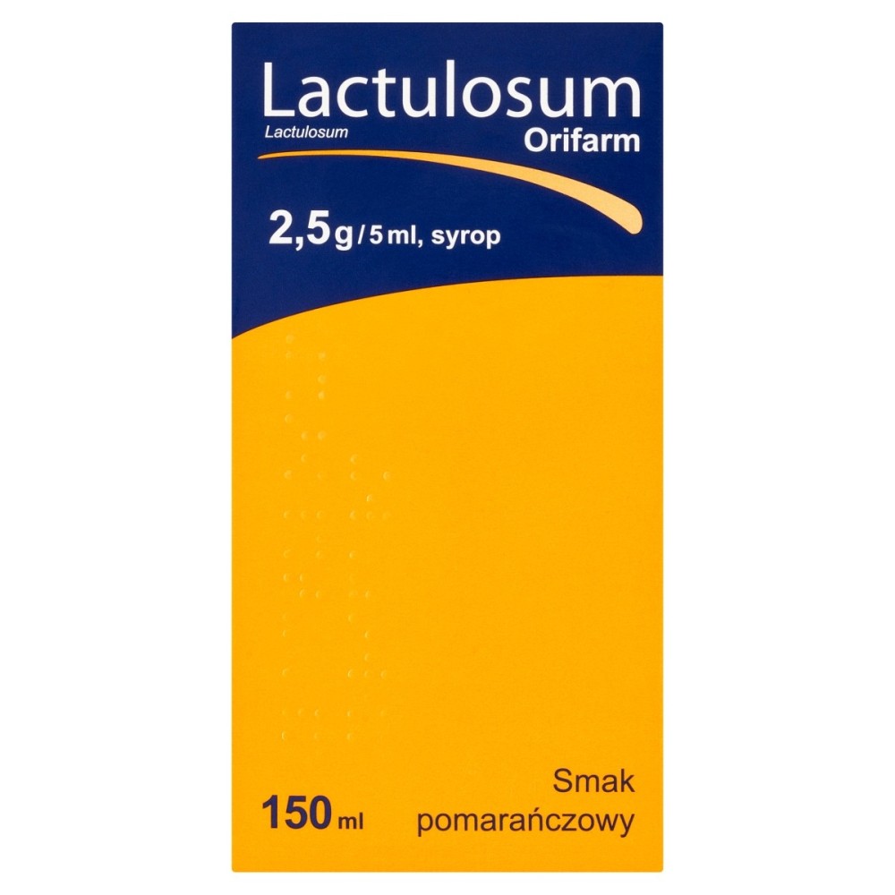 Lactulosum Orifarm 2,5 g/5 ml Sirup mit Orangengeschmack 150 ml