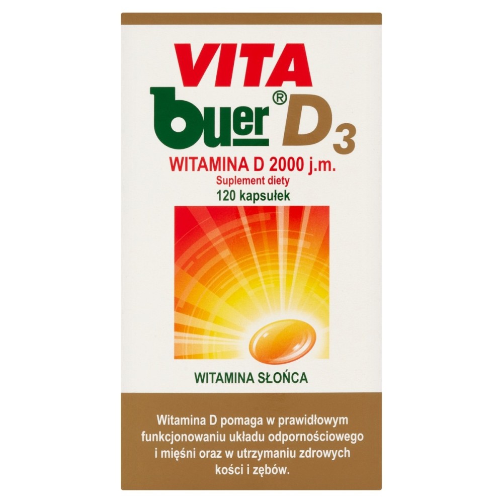 Vita Buer D₃ Integratore alimentare vitamina D 2000 UI 16,68 g (120 pezzi)