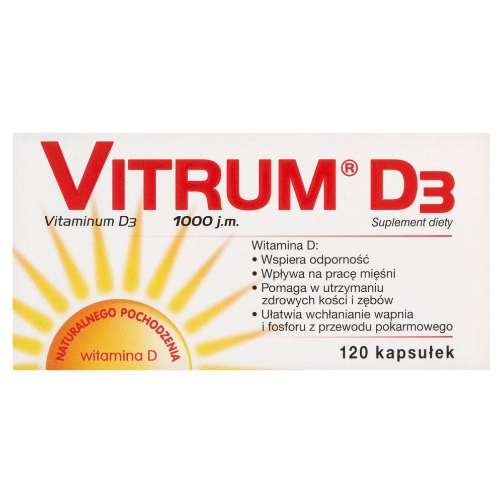 Vitrum D₃ 1000 j.m. Suplement diety 120 sztuk