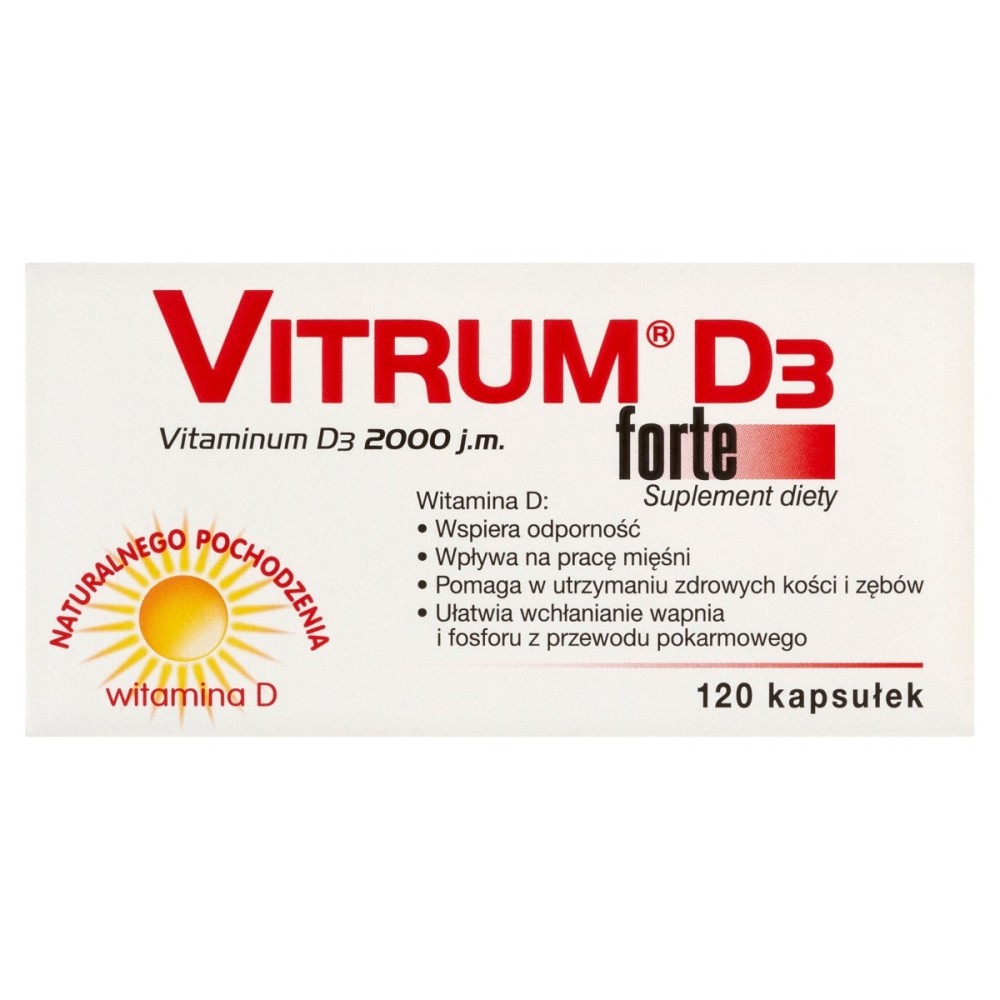Vitrum D₃ 2000 j.m. forte Suplement diety 120 sztuk