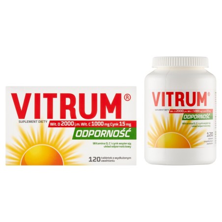 Vitrum Immunity Suplemento dietético D 2000 UI C 1000 mg zinc 15 mg 120 piezas
