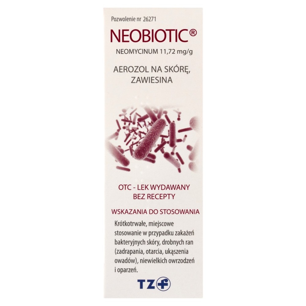 Neobiotic 11,72 mg/g Aerozol na skórę zawiesina 16 g