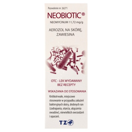 Neobiotic 11,72 mg/g Suspension cutanée en aérosol 16 g