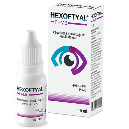 Hexoftyal PHMB Łagodzące i nawilżające krople do oczu 15 ml