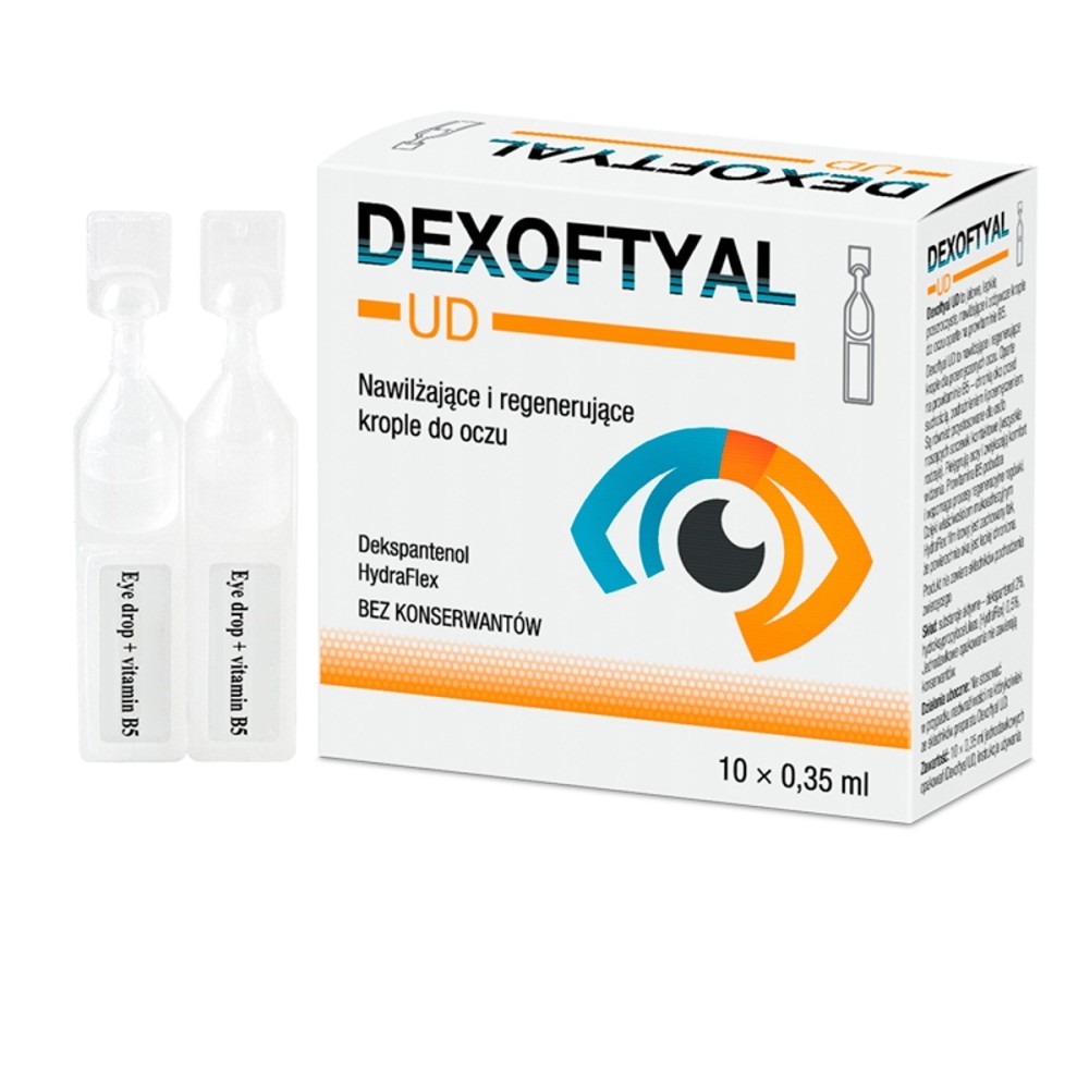 Dexoftyal UD Feuchtigkeitsspendende und regenerierende Augentropfen 10 x 0,35 ml