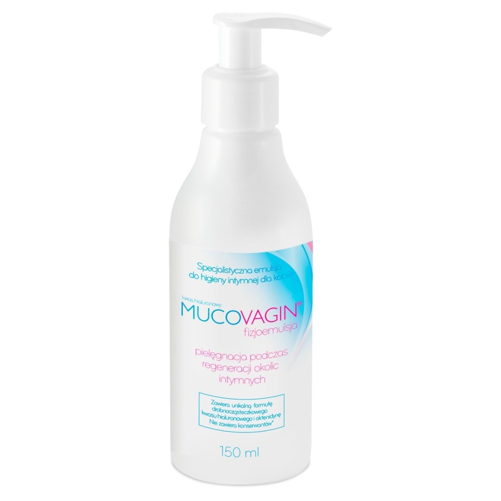 Mucovagin Fizjoemulsion, emulsione specializzata per l'igiene intima femminile, 150 ml