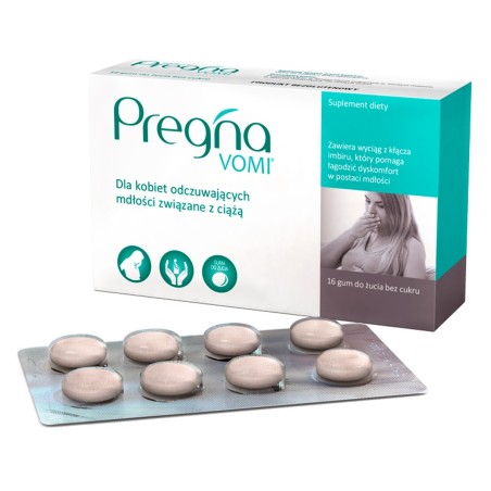 Pregna Vomi Dietary supplement, sugar-free chewing gum, 16 pieces