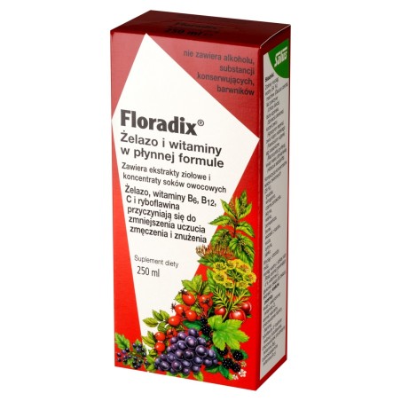 Floradix Integratore alimentare Ferro e vitamine in formula liquida 250 ml
