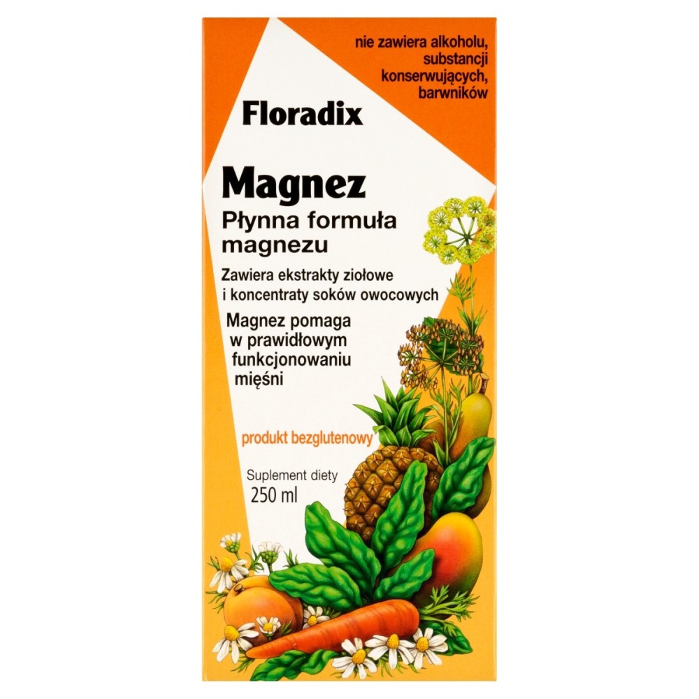 Floradix Dietary supplement liquid magnesium formula 250 ml