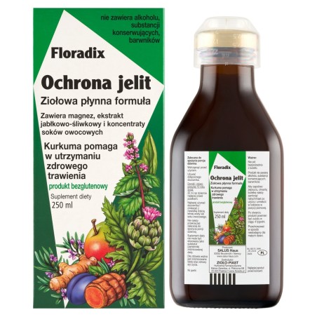Floradix Ochrona jelit ziołowa płynna formuła suplement diety 250 ml