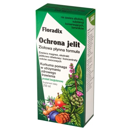Floradix Ochrona jelit ziołowa płynna formuła suplement diety 250 ml