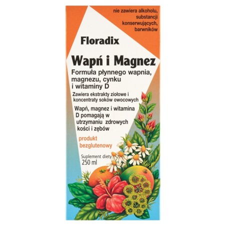 Floradix Nahrungsergänzungsmittel Kalzium und Magnesium 250 ml
