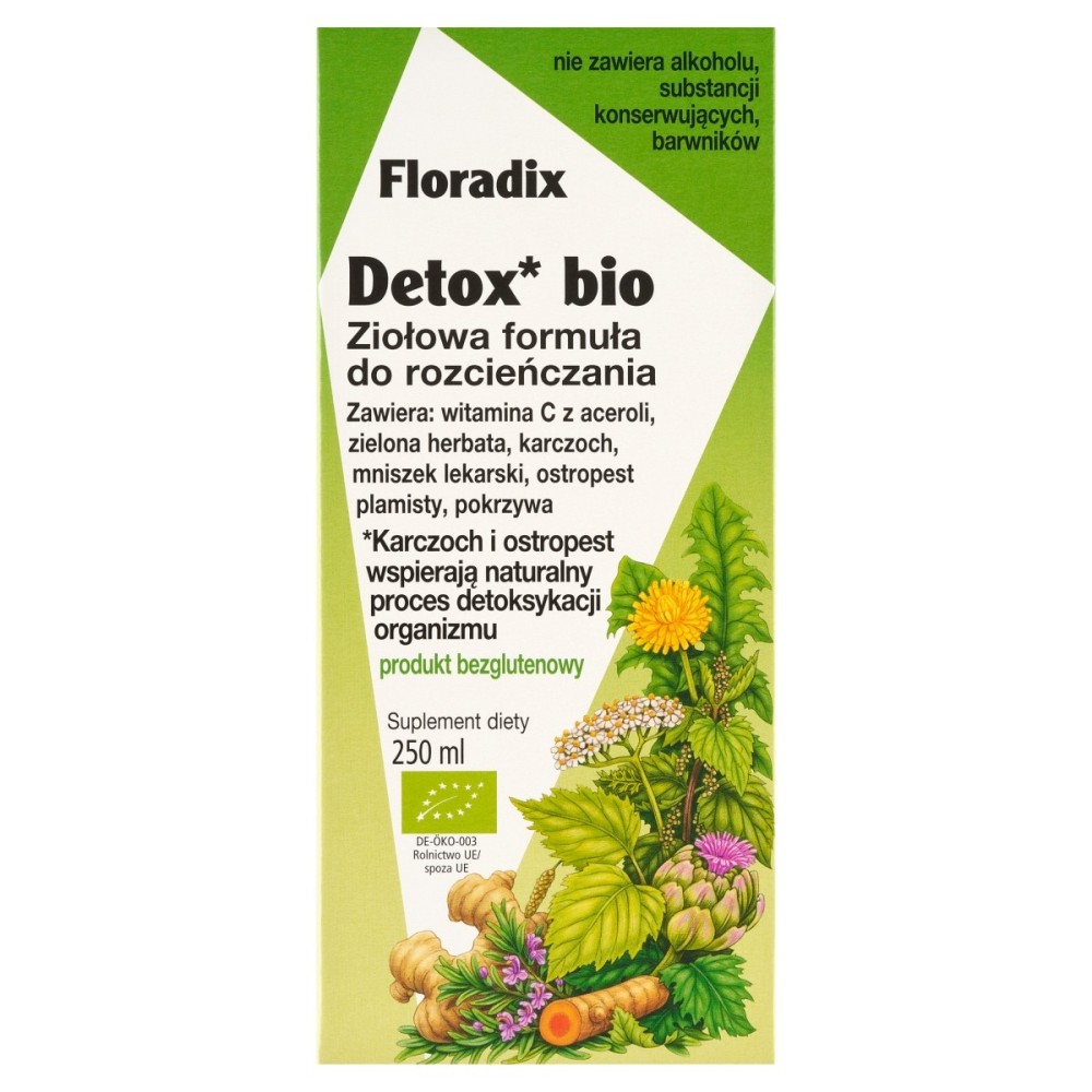 Floradix Detox bio herbal dilution formula dietary supplement 250 ml