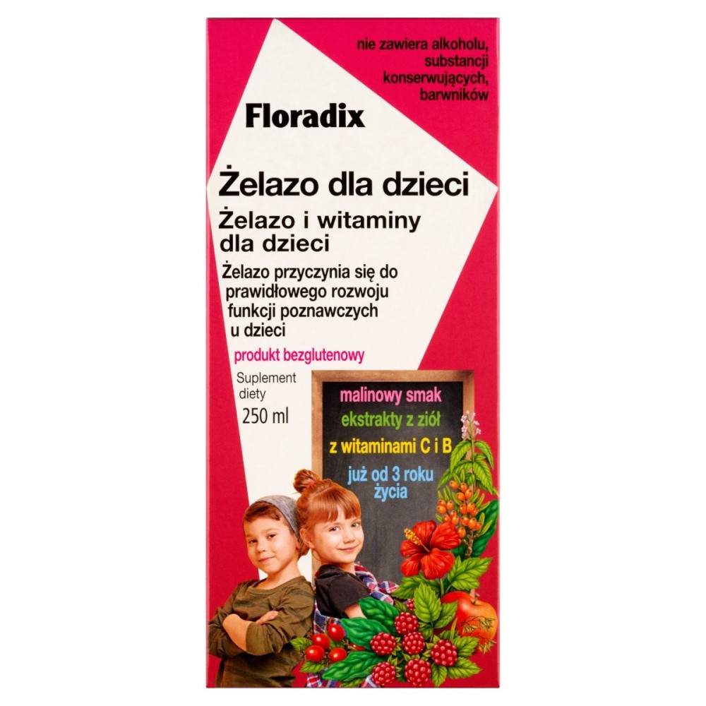 Floradix Iron and vitamins for children dietary supplement 250 ml