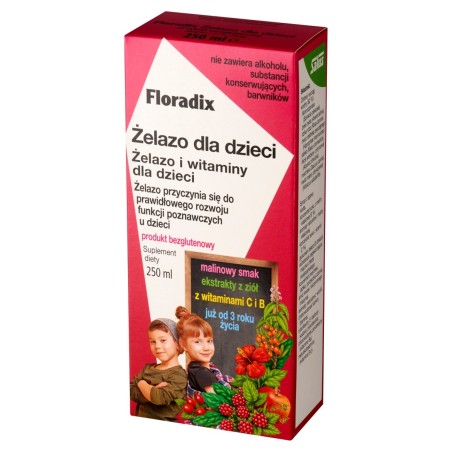 Floradix Iron and vitamins for children dietary supplement 250 ml