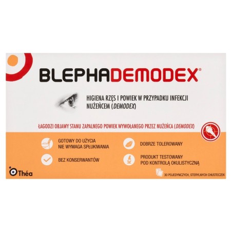 Blephademodex Single sterile wipes 30 pieces