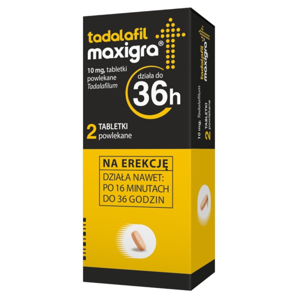 Tadalafil Maxigra 10 mg x 2 Tabletten.