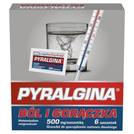 Pyralgina Ból i Gorączka 500 mg x6 sasz.