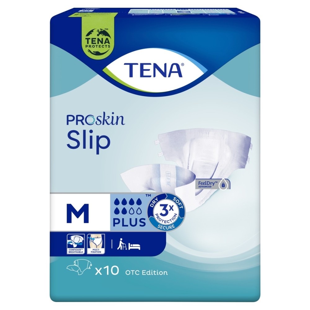 TENA Slip Plus Medium OTC Edition Diapers 10 pieces