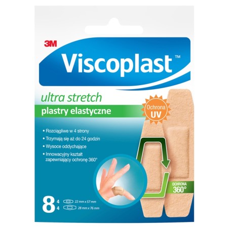 Viscoplast Ultra Stretch Set of plasters 2 sizes 8 pieces