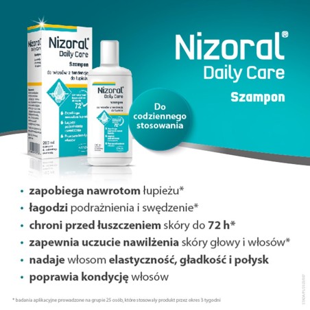 Nizoral Shampooing Soin Quotidien pour cheveux sujets aux pellicules 200 ml
