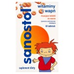 Sanostol witaminy i wapń Suplement diety 72 g (60 sztuk)