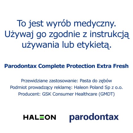 Parodontax Extra Fresh Complete Protection Medical device toothpaste with fluoride 75 ml