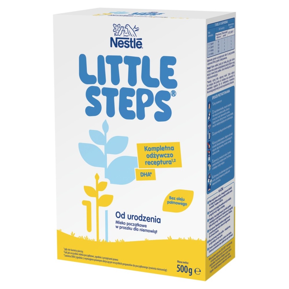 LITTLE STEPS 1 Mleko początkowe w proszku dla niemowląt od urodzenia 500 g