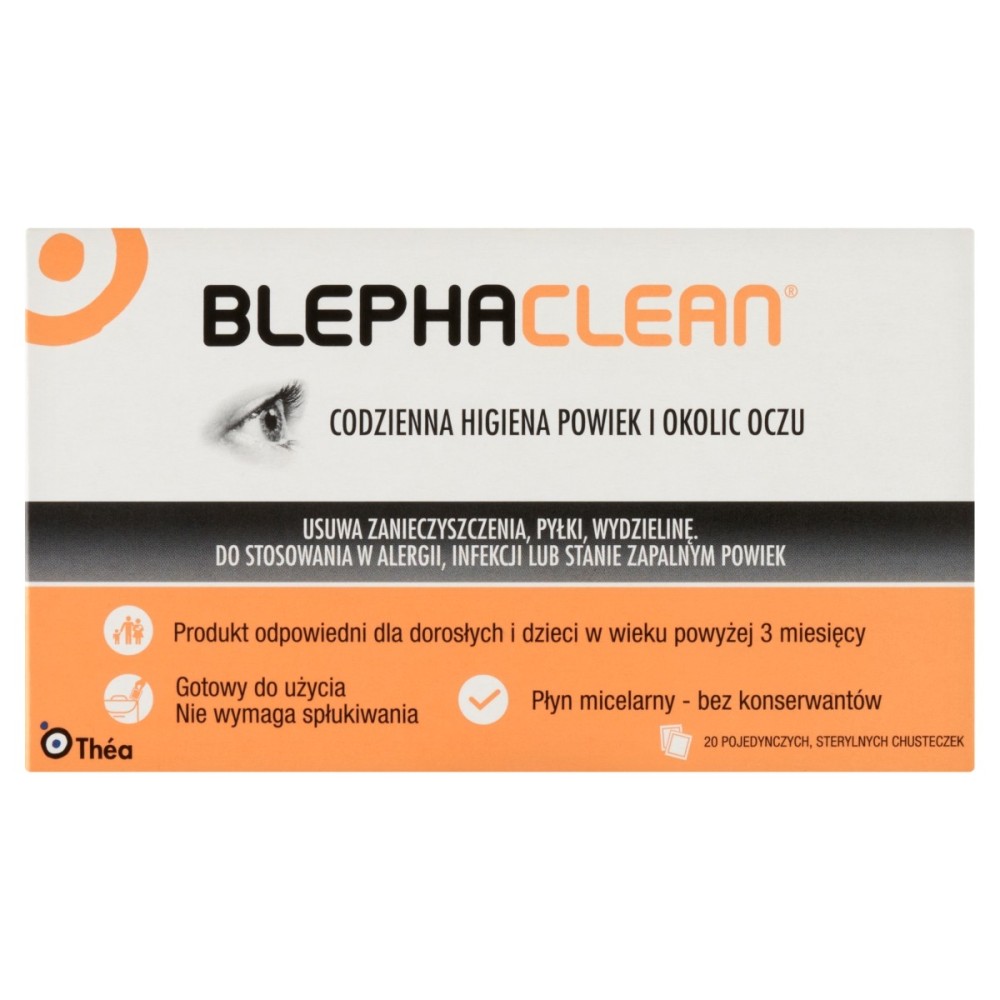 Blephaclean Single sterile wipes 20 pieces