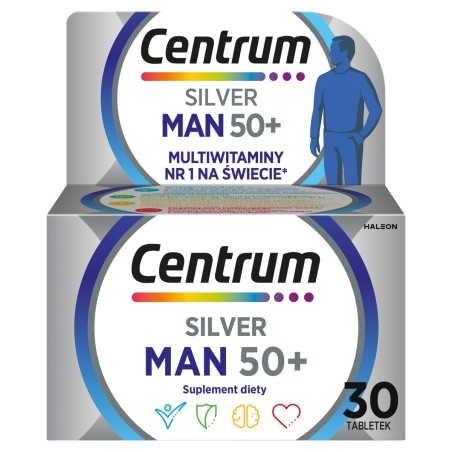 Centrum Silver Man 50+ Nahrungsergänzungsmittel 40 g (30 Stück)