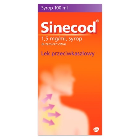 Sinecod 1.5 mg/ml Antitussive syrup 100 ml