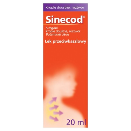 Sinecod 5 mg/ml Antitussive oral drops 20 ml